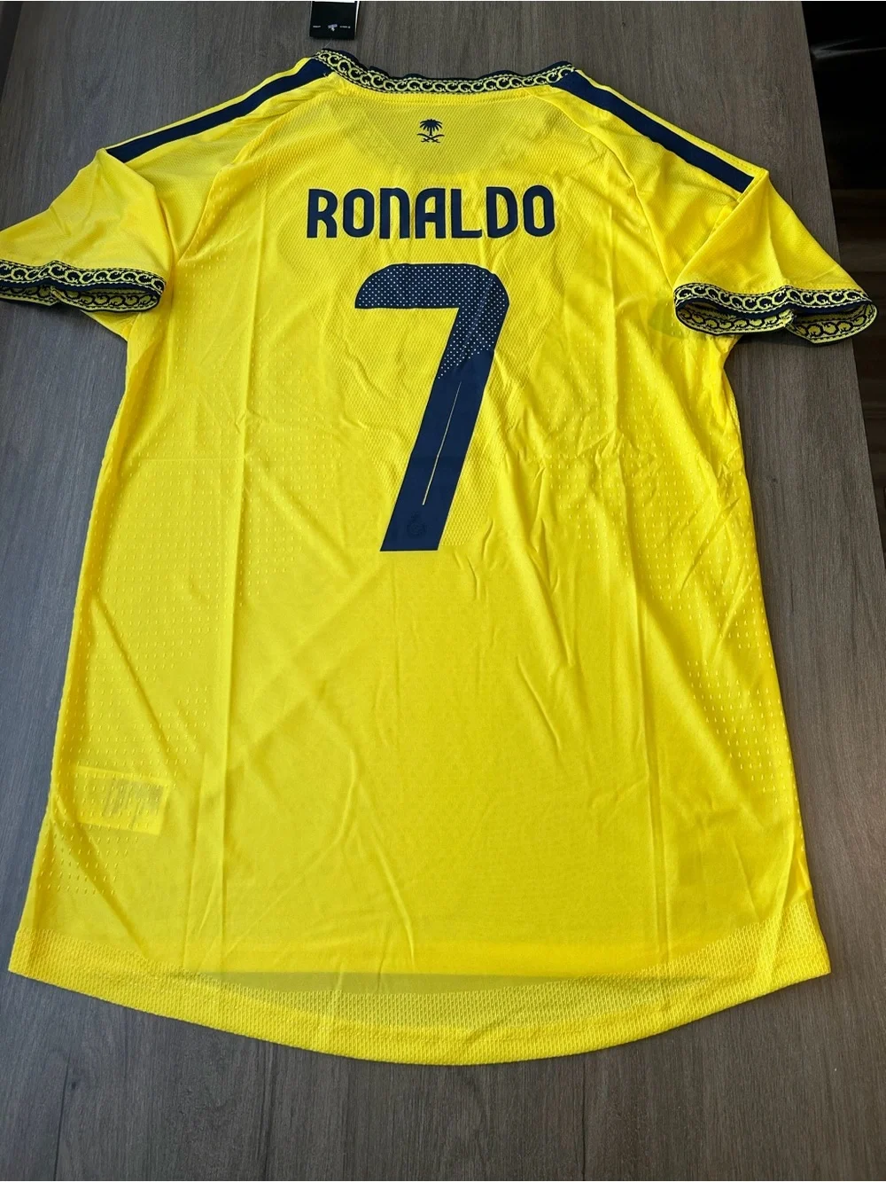 adidas Yellow Ronaldo #7 Men's Soccer Jersey